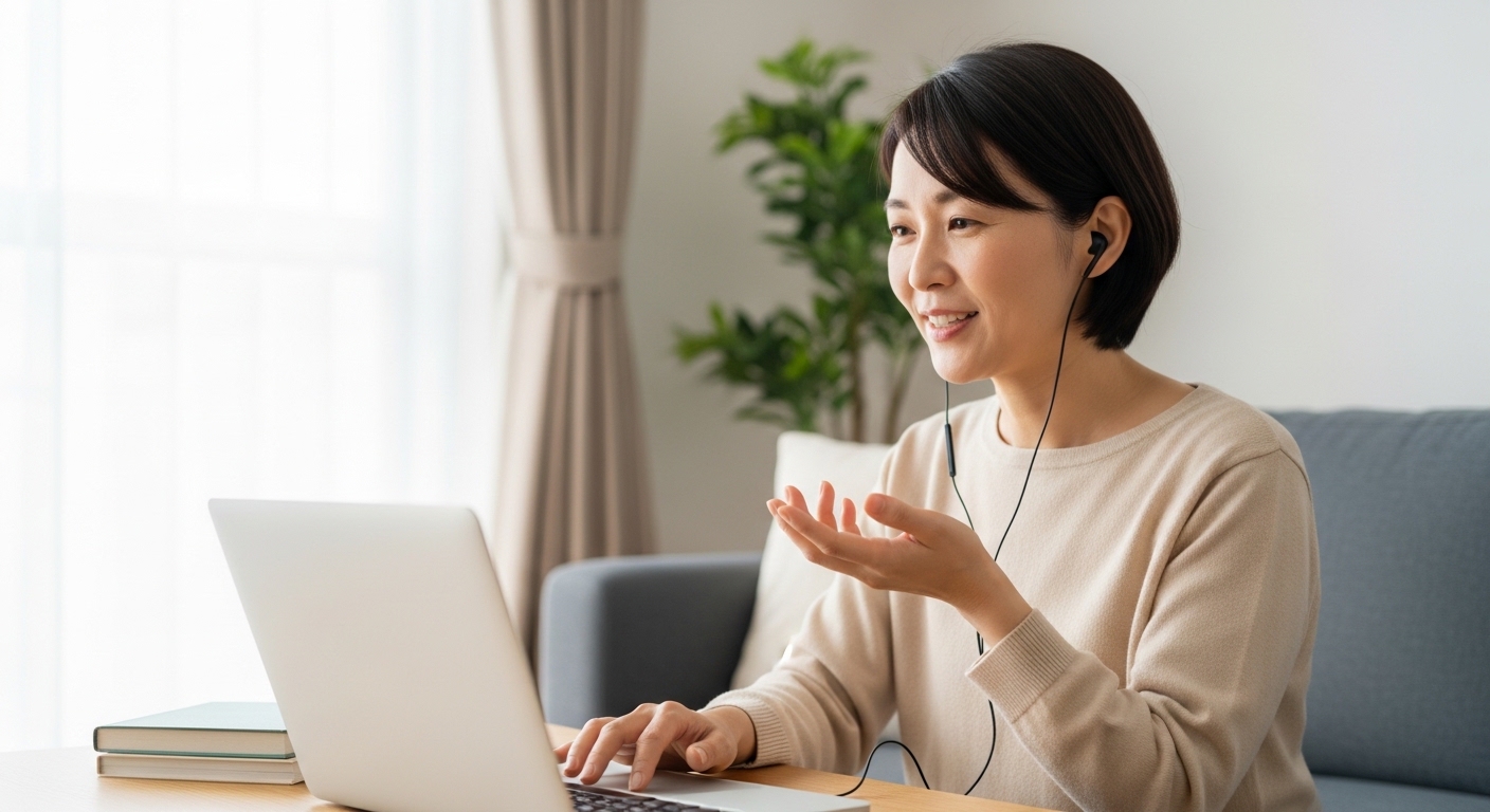 アフィリエイトEPC目安を説明する日本人女性