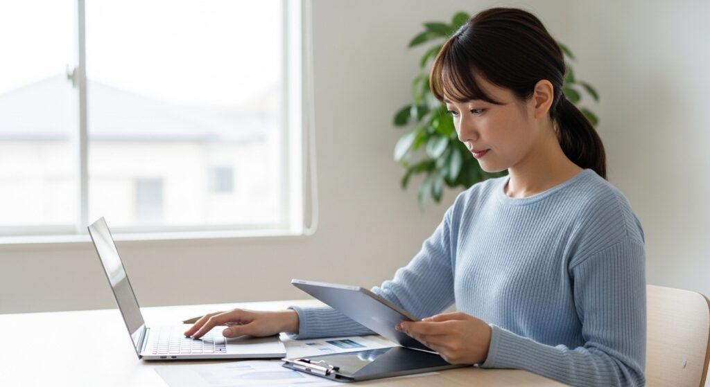 日本人女性がChatGPT対策プロンプトを工夫する様子