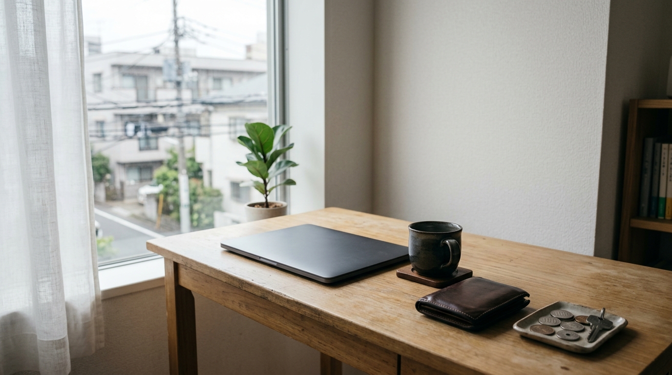 給料が安い中で副業禁止の働き方や就業規則を考える静かなデスク環境のイメージ