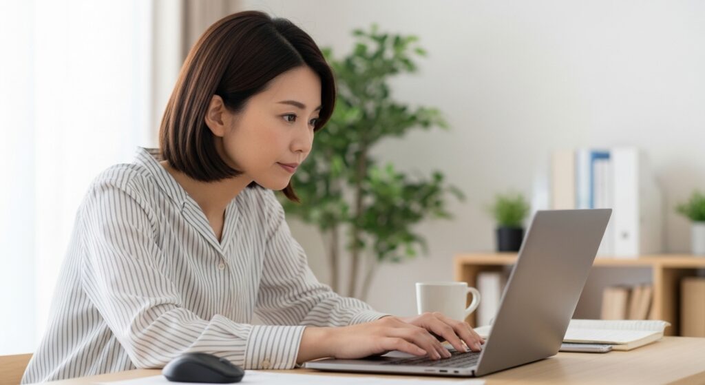 もしもアフィリエイト審査に落ちた原因や再申請に向けた対策を整理する女性起業を表すイメージ画像