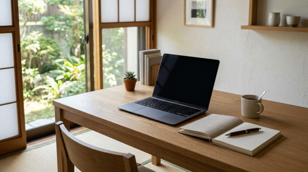 女性起業を目指す一般女性がノートPCで日記ブログの始め方や収益化との違いを整理している様子