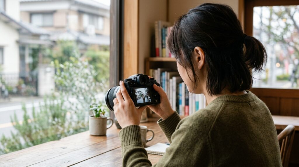 CanvaのLPでSEO対策を検討しながら検索集客について学ぶ作業画面を表すイメージ画像